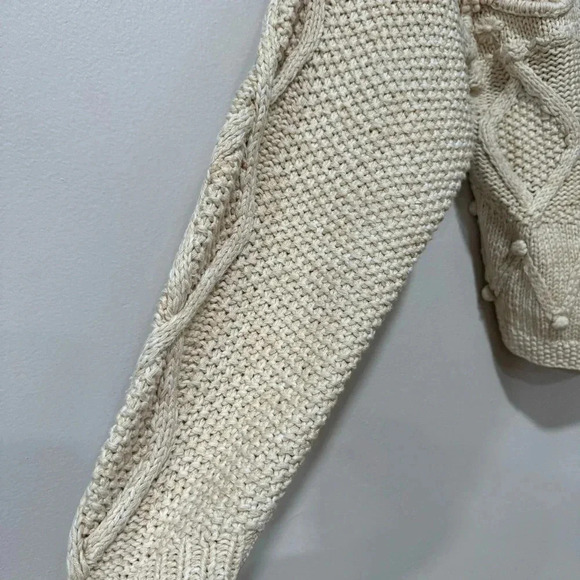 Knitting needles silk blend cardigan Medium - Picture 5 of 10